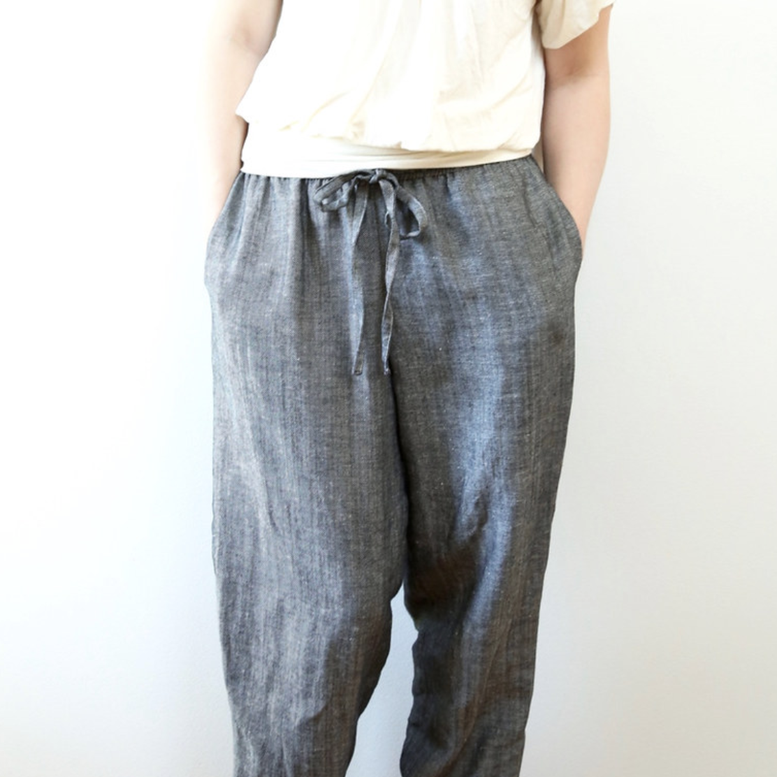 Luna Pants with a triple channel drawstring — Made by Rae